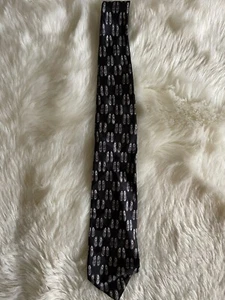BALLY Oxford shoes print 100% Silk Necktie Men's Tie Made in Italy - Picture 1 of 10