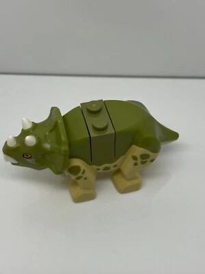 Lego Dinosaur, Triceratops Baby with Olive Green Top with White Horns - Image 1 of 3