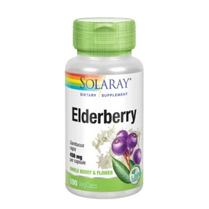 Solaray Elderberry Berry & Flower 450mg | 100ct - Picture 1 of 5