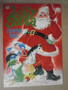 NEW Whitman 1979 Jolly Santa Large Coloring Book Florence Sarah Winship READ - Picture 1 of 12