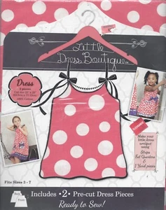 Katie ~ Little Dress Boutique - 2 Precut Dress Pieces + Strips - Size 3 - 7 - Picture 1 of 3