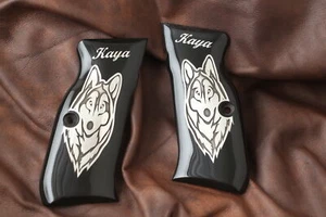 SAR Arms Sarsılmaz Kılınç 2000 Light, P8L Compatible Black Acrylic Grips - Picture 1 of 2