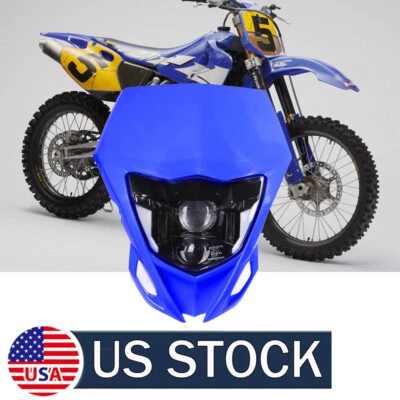 Faro LED para Yamaha YZ TTR WR 110 125 200 225 230 250 400 426 450 con máscara Foto 1 de 4
