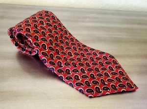 neck tie Polo Ralph Lauren red paisley silk vintage 1980s - Picture 1 of 6