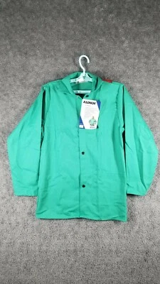 Radnor Men Sz S 30" Flame Resistant Jacket Green Westex FR-7A Lightweight Snap - Image 1 of 4