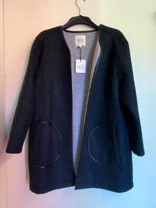 Nine by Savannah Miller Navy/Green Open Fronted Jacket - Size 16 - NEW! - Picture 1 of 6