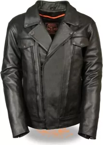 Milwaukee Leather Mens XL Motorcycle Jacket Concealed Carry Pockets New - Picture 1 of 15