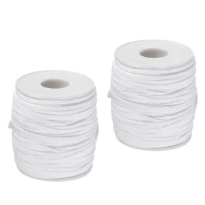 Algodón Trenzada Mecha Vela 45 PLY 61M Longitud 2.7mm Plano Ancho para DIY, 2pzs - Imagen 1 de 5