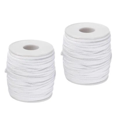 Algodón Trenzada Mecha Vela 45 PLY 61M Longitud 2.7mm Plano Ancho para DIY, 2pzs - Imagen 1 de 4
