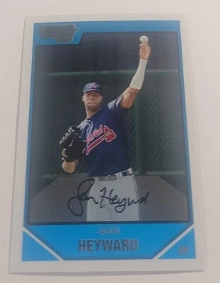 Selecciones del draft Bowman Chrome 2007 #BDPP54 Jason Heyward Atlanta Braves Foto 1 de 2