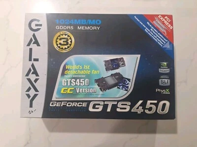 Nvidia Galaxy Geforce GTS 450 1024MB GDDR5 PCI-E 2.0 Factory Sealed Brand New - Image 1 of 4