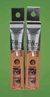 Loreal True Match Eye Cream In A Concealer W 7-8 Dark .4oz Ea 2pcs New!! - Image 1 of 2