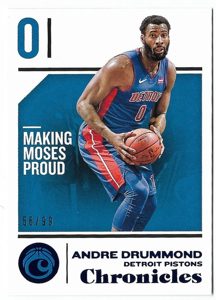 Andre Drummond 2018-19 Panini Chronicles BLUE Parallel #4 /99 Detroit Pistons  - Image 1 of 1