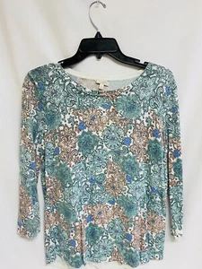 Talbots geblümte Tunika 3/4-Ärmel Shirt Top Gr. Small gebraucht, in einwandfreiem Zustand - Bild 1 von 7