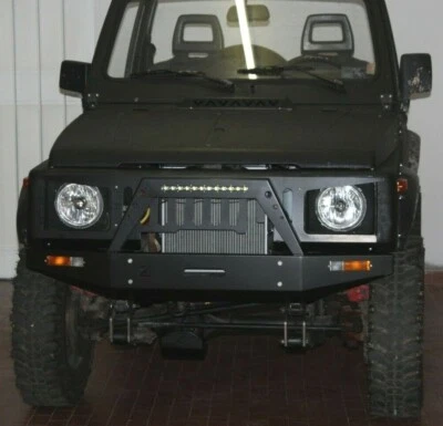 Paraurti Suzuki Samurai Santana Sj 410-413 Uso Gravoso Con BullBar In Lamiera