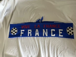 France Soccer Scarf Champions Blue Vive Headwear Sports Double Sided Flag - Picture 1 of 11