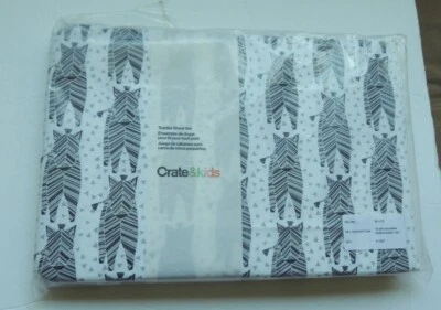 Juego de sábanas de algodón orgánico Crate & Barrrel Savanna Zebra para niños pequeños Foto 1 de 4