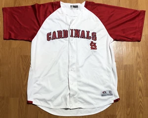 True Fan MLB Button Front St Louis Cardinals Jersey Men's X-Large 46-48 - Picture 1 of 6