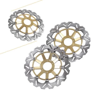Front Brake Disc Rotors Set Fit For Honda CBR900RR 1998-1999 Left Right Gold New - Picture 1 of 6
