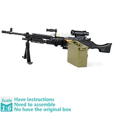 1/6 Scale M240B Machine Gun Bullet Chain 12" Action Figures 4D Assemble Model