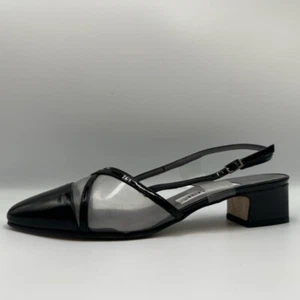 Vintage Rangoni Firenze Black Patent Women's Size 7.5 AA Italian NOS - Picture 1 of 5