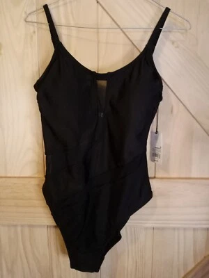 Traje de baño de una pieza Shade & Shore para mujer de malla remolino, mediano - nuevo con etiquetas Foto 1 de 4