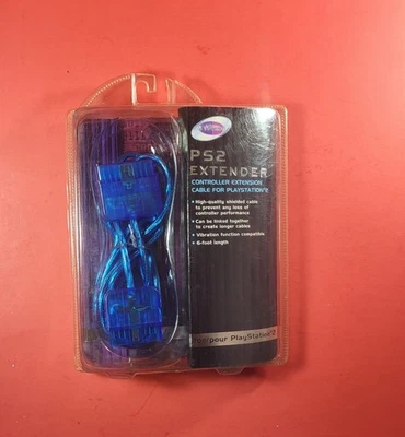 Nyko PS2 Extender Controller Extension 6 foot Cable Blue PlayStation 2 (NEW) - Image 1 of 4