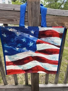 Tote bags , TJX Reusable FLAG DESIGN USA 🇺🇸 WONDERFUL PRINT - Picture 1 of 11