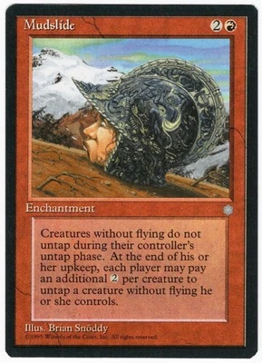 Mudslide 1995 Ice Age RESERVED LIST Red Rare Enchantment MTG NM AZ1 - Image 1 of 2