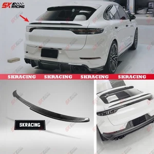 Carbon Fiber Rear Trunk Spoiler Wing BodyKit For Porsche Cayenne Coupe 2020-2023 - Picture 1 of 13