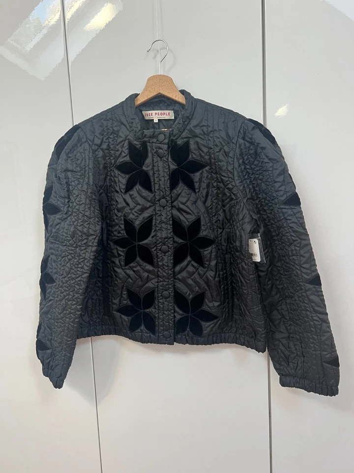 Free People Quinn Quilted Jacket.  Black.  XL.   New with tags. - Image 1 of 4