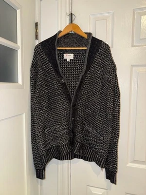 Cárdigan Rag & Bone Neiman Marcus Mezcla Lana Negro/Gris XL Foto 1 de 4