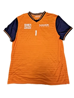 RED BULL RACING FORMULA 1 (NEW) MENS T-SHIRT MAX VERSTAPPEN #1 SZ L ORANGE NWT - Image 1 of 4