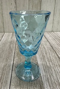 De colección EAPG Bryce Brothers Estilo Shot Glass Diamante Acolchado Vidrio Azul Aqua 4" Alto - Imagen 1 de 11