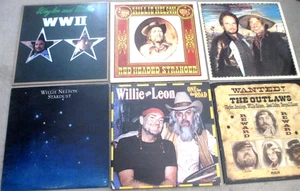 WILLIE NELSON 6 LPs Stardust, Willie & Leon, The Outlaws, Poncho & Lefty etc NM - Picture 1 of 24