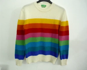 United Colors Of Benetton Shetland Italian Yarn 100% Wool Jumper Size S/CH Small - Picture 1 of 4
