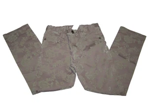 NWT Naartjie Kids Girls Pants/Jeans Size 7 Flocked Adj. Waist Mink Color Floral - Picture 1 of 4