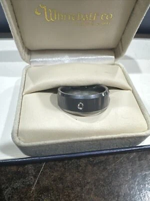 Anillo de diamantes Triton Sr carburo de tungsteno de 8 mm talla 9 1/2 (e) Foto 1 de 4