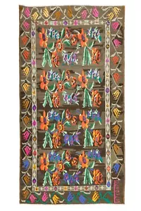 Boho Oversized Floral Area Rug - Colorful Vintage Turkish Kilim - 6.8x12.9 ft - Picture 1 of 13