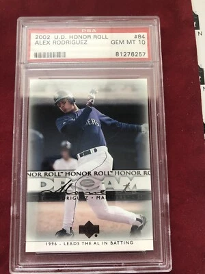 2002 Upper Deck Honor Roll #84 Alex Rodriguez PSA Gem Mint 10 - Image 1 of 2