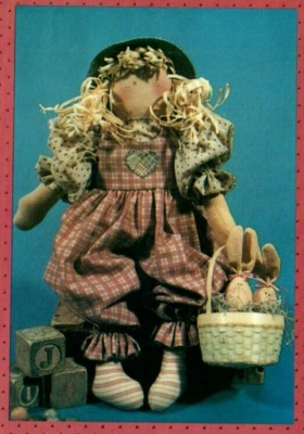 Bunnies for Sale Again Rag Doll Country Stuffed Pattern Folk Art Primitive - Image 1 of 3