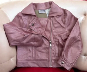 Blueberi Boulevard Mädchen Gr. 4 PINK SCHIMMER Kunstleder Biker Style Jacke - Bild 1 von 6