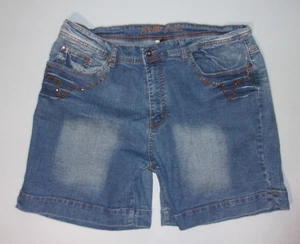 Mujer Apollo Jeans Azul Denim Shorts Con Tachuelas y Bordados Talla 21/22 - Imagen 1 de 3