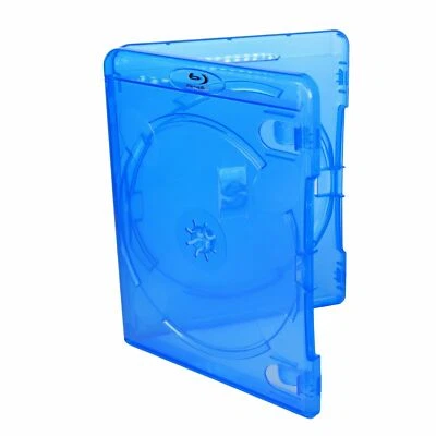 20 x Amaray Blu-ray Blue 2 way Double Face on Face DVD Blue Case 14mm Spine
