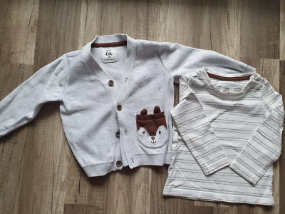 C&A Weste und passendes Langarm-Shirt, Größe 74, gebraucht - Bild 1 von 2