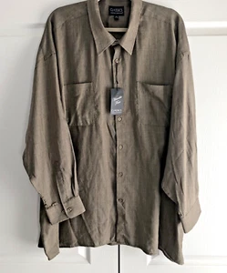 Falcon Bay Sportswear Dress Shirt Mens Size 3X Brown Striped  Long Sleeve - Picture 1 of 10
