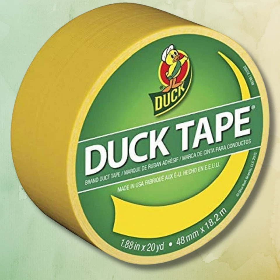 Лента Duck 1304966, желтая золотистая, 1,88 дюйма x 20 ярдов, одинарный рулон - Изображение 1 из 4