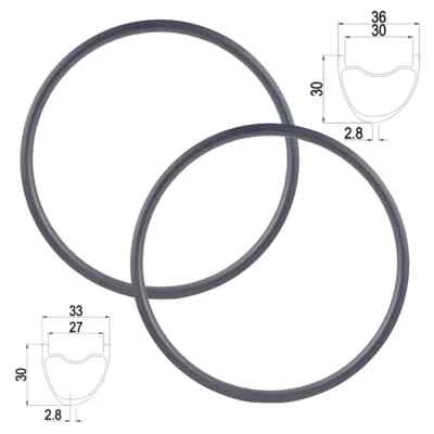 Llantas de bicicleta MTB de carbono asimetría 27,5er 29er cubierta sin cámara compatible Foto 1 de 4