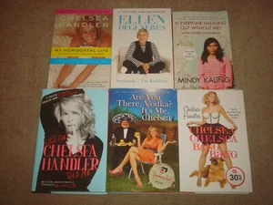 Comedy Book LOT Chelsea Handler Ellen Degeneres Mindy Kaling Girl Women Comedian - Picture 1 of 12