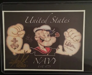 United States Navy Popeyes Join Or Die Sketch Card STICKER Print Artist Tony K. - Picture 1 of 1